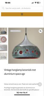 Vintage Keramieken Hanglamp Jaren 70, Huis en Inrichting, Lampen | Hanglampen, Overige materialen, Gebruikt, Keramiek, Ophalen of Verzenden