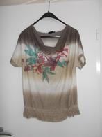 Heel mooi en apart uitgevoerd lang Damesshirt, Maat 38/40 (M), Bruin, Enjoy, Ophalen of Verzenden