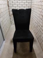 2 zwarte eettafel stoelen, Ophalen, Gebruikt, Zwart