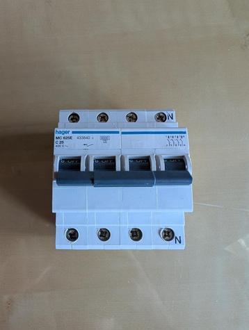 Hager C25 MC 625E installatieautomaat 3P+N krachtstroom beschikbaar voor biedingen