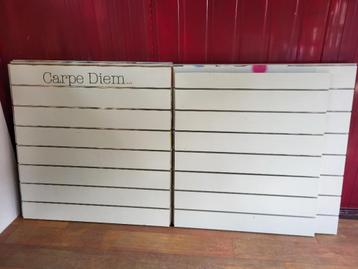 7 Slatwall panelen, diverse afmetingen (zie tekst) beschikbaar voor biedingen
