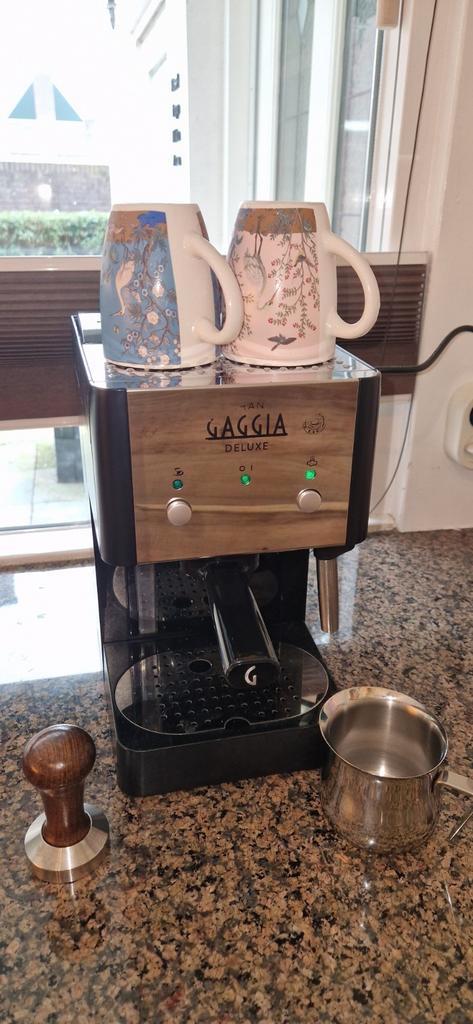 Gran Gaggia Deluxe espresso/koffiemachine, Witgoed en Apparatuur, Koffiezetapparaten, Zo goed als nieuw, Espresso apparaat, Afneembaar waterreservoir