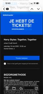 2 veldkaarten REAR GA  Harry Styles 16 mei, Twee personen, Mei