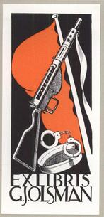 1465 Ex Libris Nederland : Jeanne Bieruma Oosting, 1945, Antiek en Kunst, Kunst | Etsen en Gravures, Verzenden