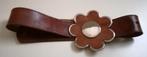 Dames leren riem heupriem 90 cm cognac bruin breed 5 cm, Echt leder, 90 tot 100 cm, Heupriem, Ophalen of Verzenden