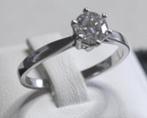 18K Witgoud 0.28 ct Natuurlijke Diamant, Verzenden, Wit, Zo goed als nieuw, 17 tot 18