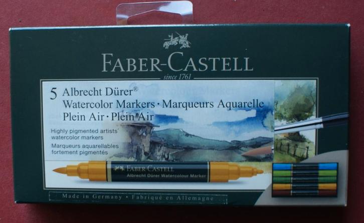 Faber Castell Albrecht Dürer Watercolor Markers, sets van 5, Hobby en Vrije tijd, Schilderen, Nieuw, Waterverf, Verzenden