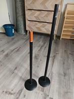 2 kandelaren zwart, Huis en Inrichting, 50 tot 75 cm, Zwart, Ophalen of Verzenden, Zo goed als nieuw