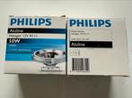 2x nieuwe Philips Aluline Halogeen 12V R111 G53 24 graden, 30 tot 60 watt, Halogeen (gloei)lamp, Nieuw, Bipin of Steekvoet