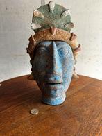 Keramisch Hoofdbeeld in Azteekse Stijl – Decoratief, Antiek en Kunst, Ophalen of Verzenden