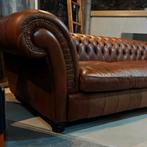 XXL Buffelleren Originele Chesterfield Bank Cognac, 250 tot 300 cm, Leer, Ophalen of Verzenden