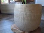 Goud/ brons/ beige plantenpot bloempot, Rond, Binnen, Zo goed als nieuw, Minder dan 40 cm