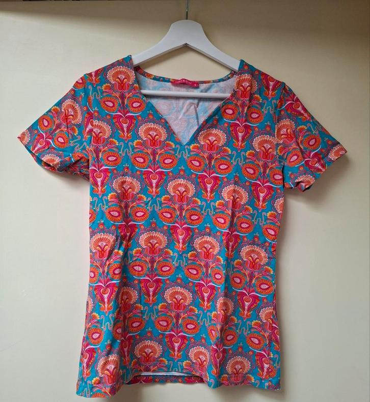 T-shirt Lien en Giel maat M, Kleding | Dames, T-shirts, Zo goed als nieuw, Maat 38/40 (M), Blauw, Korte mouw, Ophalen of Verzenden