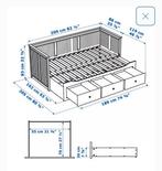 IKEA Uitschuifbaar Bankbed + Opberglades, Huis en Inrichting, Ophalen, Tweepersoons, 80 cm, 200 cm