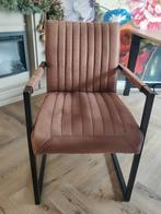 6 suède stoelen in zeer goede staat, Huis en Inrichting, Stoelen, Ophalen, Zo goed als nieuw, Bruin