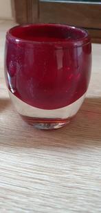 Glazen waxine houders, Ophalen, Overige materialen, Zo goed als nieuw, Rood
