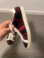 Gucci Ace GG Terry Cloth Sneakers - Blauw/Rood, Blauw, Ophalen of Verzenden, Sneakers of Gympen, Zo goed als nieuw