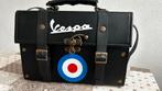 Vintage Vespa Leren Schoudertas, Ophalen of Verzenden, Gebruikt, Zwart, Overige merken