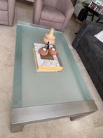 Piet Klerkx Salontafel Glas/RVS - Modern Design, Huis en Inrichting, Gebruikt, 100 tot 150 cm, Glas, Minder dan 50 cm