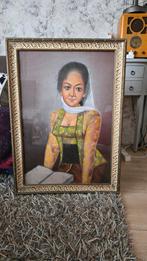 Schilderij uit Java Indonesië, Antiek en Kunst, Ophalen of Verzenden