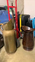 2 grote antieke ketel en vaas, Antiek en Kunst, Antiek | Koper en Brons, Ophalen of Verzenden
