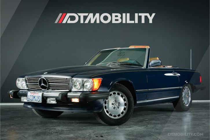 Mercedes-Benz 560sl | Superstaat | Leder (bj 1988), Auto's, Oldtimers, Bedrijf, Te koop, Lederen bekleding, Metallic lak, Open dak