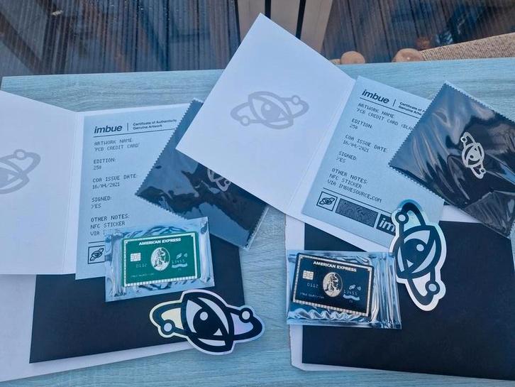 Imbue Artist PCB creditcard groen of zwart, Antiek en Kunst, Kunst | Designobjecten, Ophalen