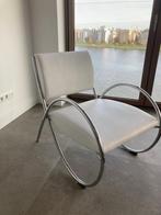 Moderne witte relaxstoel, Ophalen, Wit, Zo goed als nieuw, Metaal