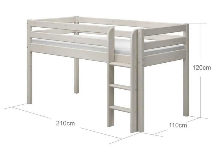 Flexa Classic - Halfhoogslaper - 120cm!!!, Kinderen en Baby's, Kinderkamer | Stapelbedden en Hoogslapers, Zo goed als nieuw, Halfhoogslaper