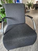Prachtige antraciet grijze fauteuil, Huis en Inrichting, Fauteuils, Ophalen, Zo goed als nieuw, 75 tot 100 cm, 50 tot 75 cm