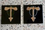 Art deco jugendstil tegel donkergroen repro, Antiek en Kunst, Ophalen