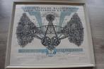 Ingelijst getuigschrift 1959 Van Hengel Rijksmuntmeester, Ophalen of Verzenden
