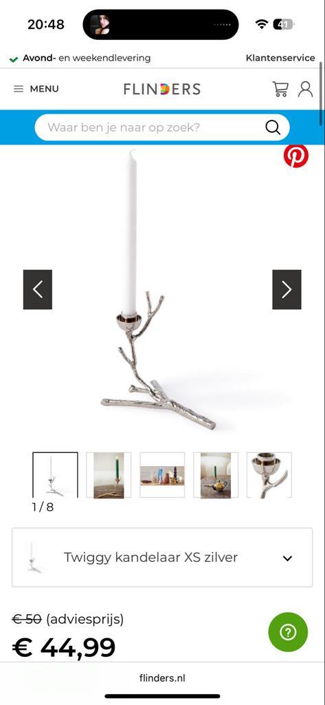 Pols Potten Twiggy XS Kandelaar - Nieuw in doos!, Huis en Inrichting, Woonaccessoires | Kandelaars en Kaarsen, Nieuw, Ophalen of Verzenden