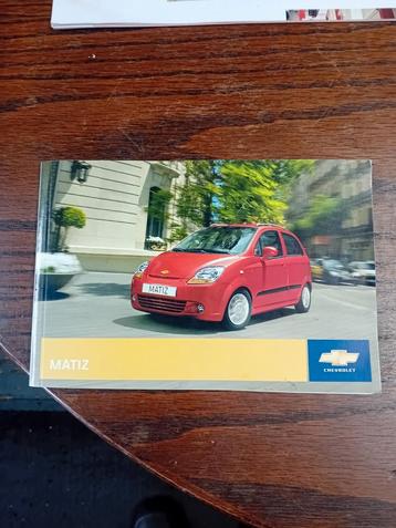 Handleiding instructieboekje voor een Chevrolet Matiz  beschikbaar voor biedingen