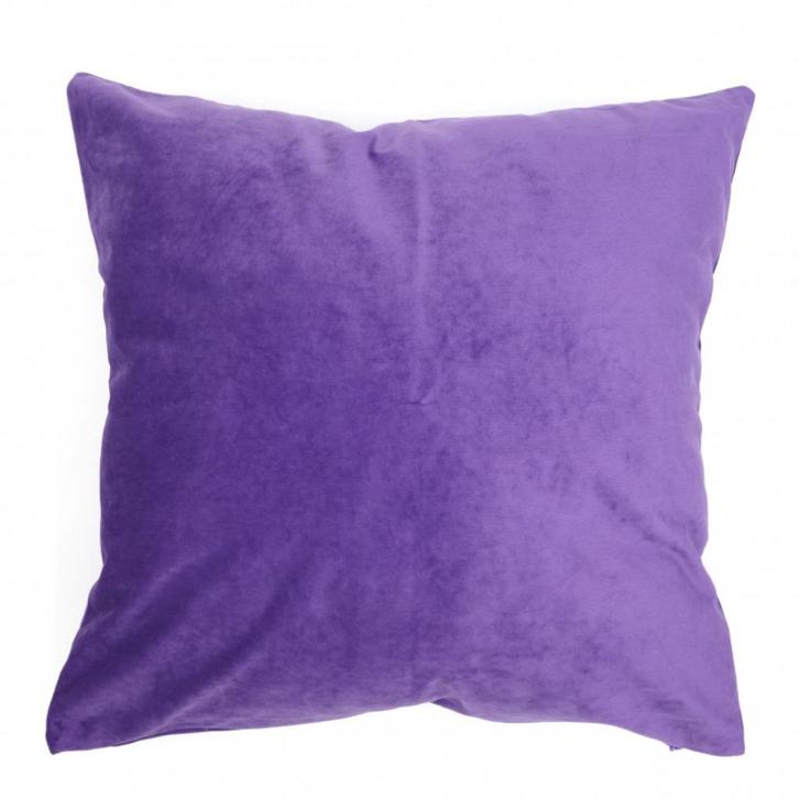 Kussenhoes fluweel lilapaars | 45 x 45 cm, Huis en Inrichting, Woonaccessoires | Kussens, Nieuw, Paars, Vierkant, Verzenden
