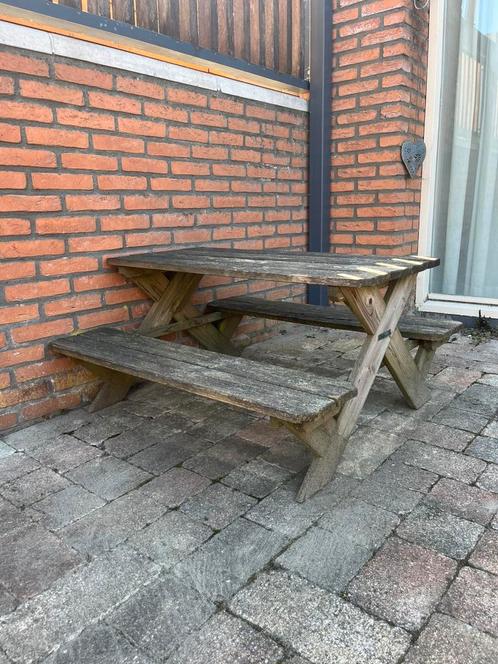 Houten picknicktafel voor kinderen, Tuin en Terras, Picknicktafels, Gebruikt, Rechthoekig, Hout, Kinderpicknicktafel, Ophalen