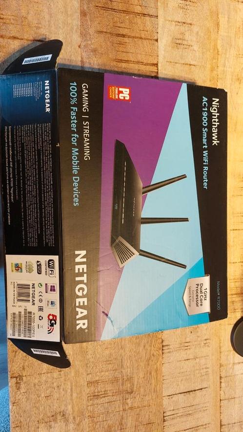 NETGEAR Nighthawk R7000 AC1900 Dual-Band Smart WiFi Router, Computers en Software, Netwerk switches, Zo goed als nieuw, Ophalen of Verzenden