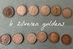 Zilveren 1 Gulden munten 6 stuks, Ophalen of Verzenden, Nederland, Munten