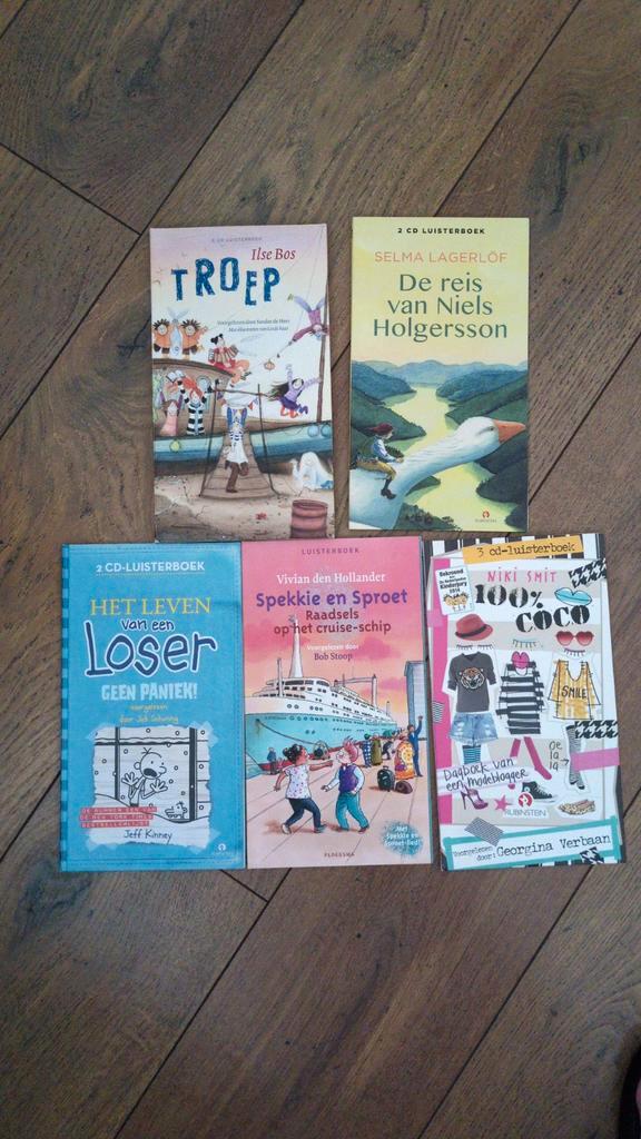 5 Kinder Luisterboeken: Troep, Niels Holgersson, Loser, etc., Boeken, Luisterboeken, Cd, Kind, Ophalen of Verzenden