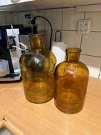 Bruine glazen vazen, Huis en Inrichting, Woonaccessoires | Vazen, Overige kleuren, Aardewerk of Porselein, Ophalen of Verzenden