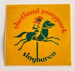 Shetland Ponypark Slagharen - oude sticker - 1980's, Verzamelen, Stickers, Ophalen of Verzenden, Nieuw, Overige typen