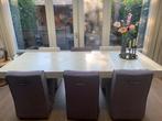 Eetafel wit, Huis en Inrichting, Ophalen, Gebruikt, 200 cm of meer, 50 tot 100 cm