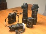 Sony spiegelreflex camera full frame met 3 lenzen, Ophalen of Verzenden, Zo goed als nieuw