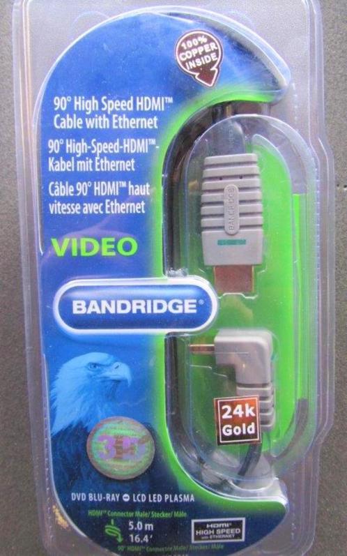 Partij aanbieding partij: 15 stuks HDMI kabel 5m haaks, Audio, Tv en Foto, Audiokabels en Televisiekabels, Nieuw, HDMI-kabel, 5 tot 10 meter
