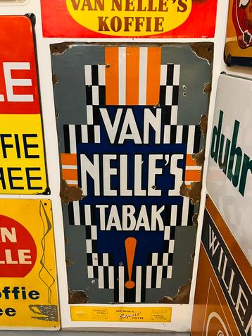 Emaille reclamebord Van Nelle’s Tabak jaren 20 beschikbaar voor biedingen