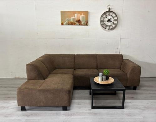 Hoekbank Suede, Huis en Inrichting, Banken | Bankstellen, Zo goed als nieuw, Hoekbank, Vierpersoons of meer, 250 tot 300 cm, 150 cm of meer