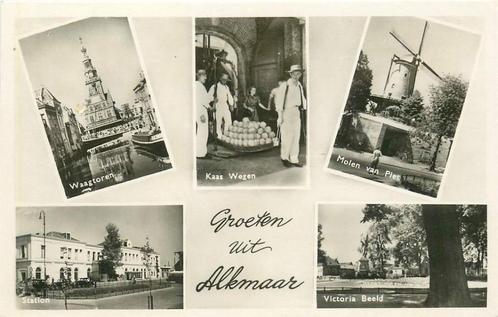 (381-422-037) Alkmaar Groeten uit, Verzamelen, Ansichtkaarten | Nederland, Noord-Holland, Verzenden