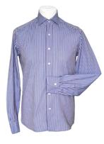 Xacus overhemd, gestreept shirt, lila/bord, Mt. 39 / M, Paars, Halswijdte 39/40 (M), Zo goed als nieuw, Xacus