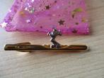 Disney Mickey Mouse goudkleurige dasspeld 7cm, Ophalen of Verzenden, Mickey Mouse, Zo goed als nieuw, Beeldje of Figuurtje