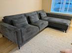 Room108 Christiane hoekbank - grijs velours 298cm, Huis en Inrichting, Ophalen, 250 tot 300 cm, Hoekbank, Zo goed als nieuw